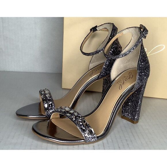 Badgley Mischka Shoes - Jewel Badgley Mischka Cleo Women's 8M smoke glitter heels - New